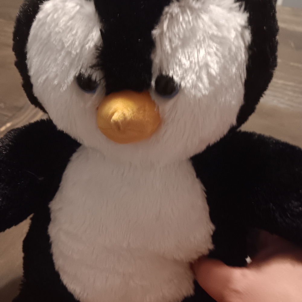 Cute Black and White Penguin Plush. Build A Bear World Shop